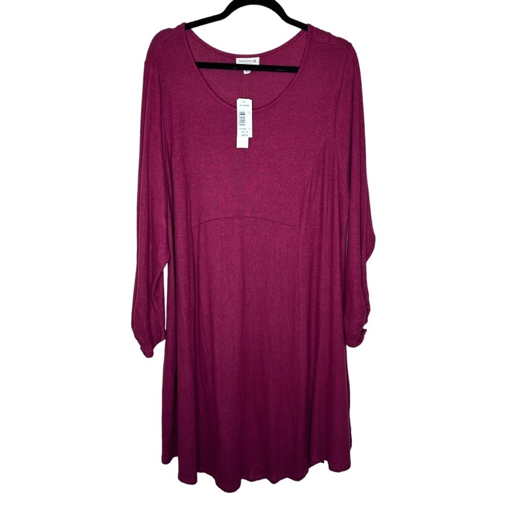 New with tags plus size studio B, long sleeve, mid, knit dress